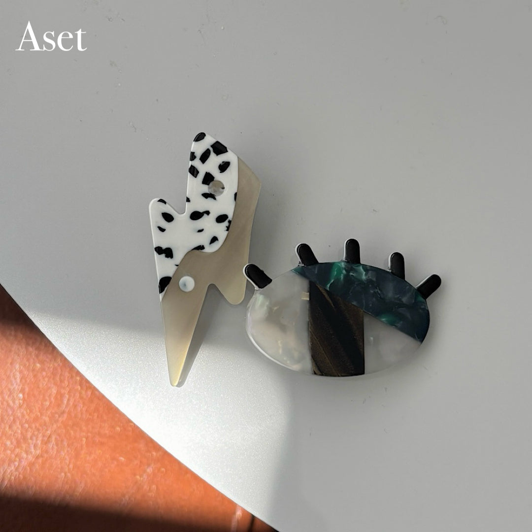 2SET ACRYLIC HAIR CLIP