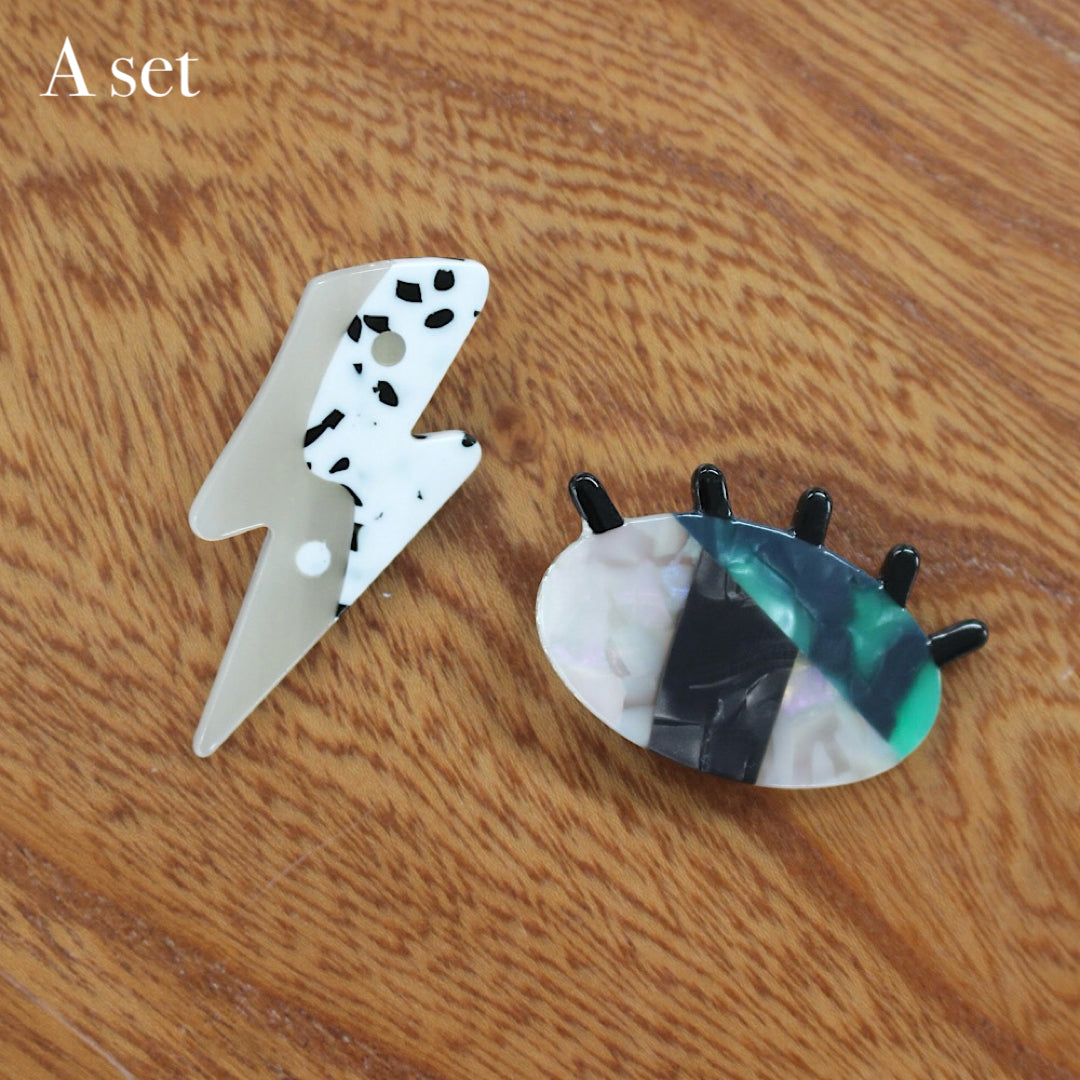 2SET ACRYLIC HAIR CLIP