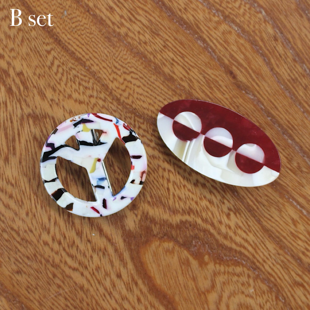2SET ACRYLIC HAIR CLIP