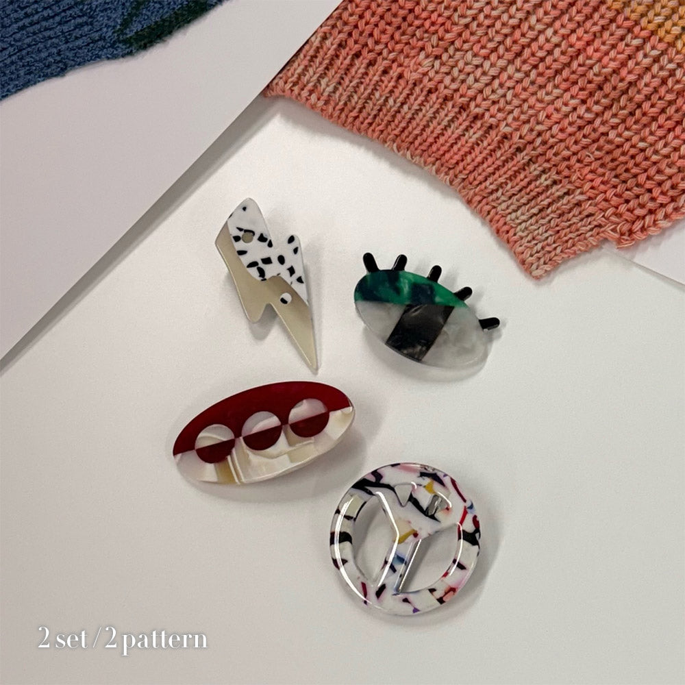 2SET ACRYLIC HAIR CLIP