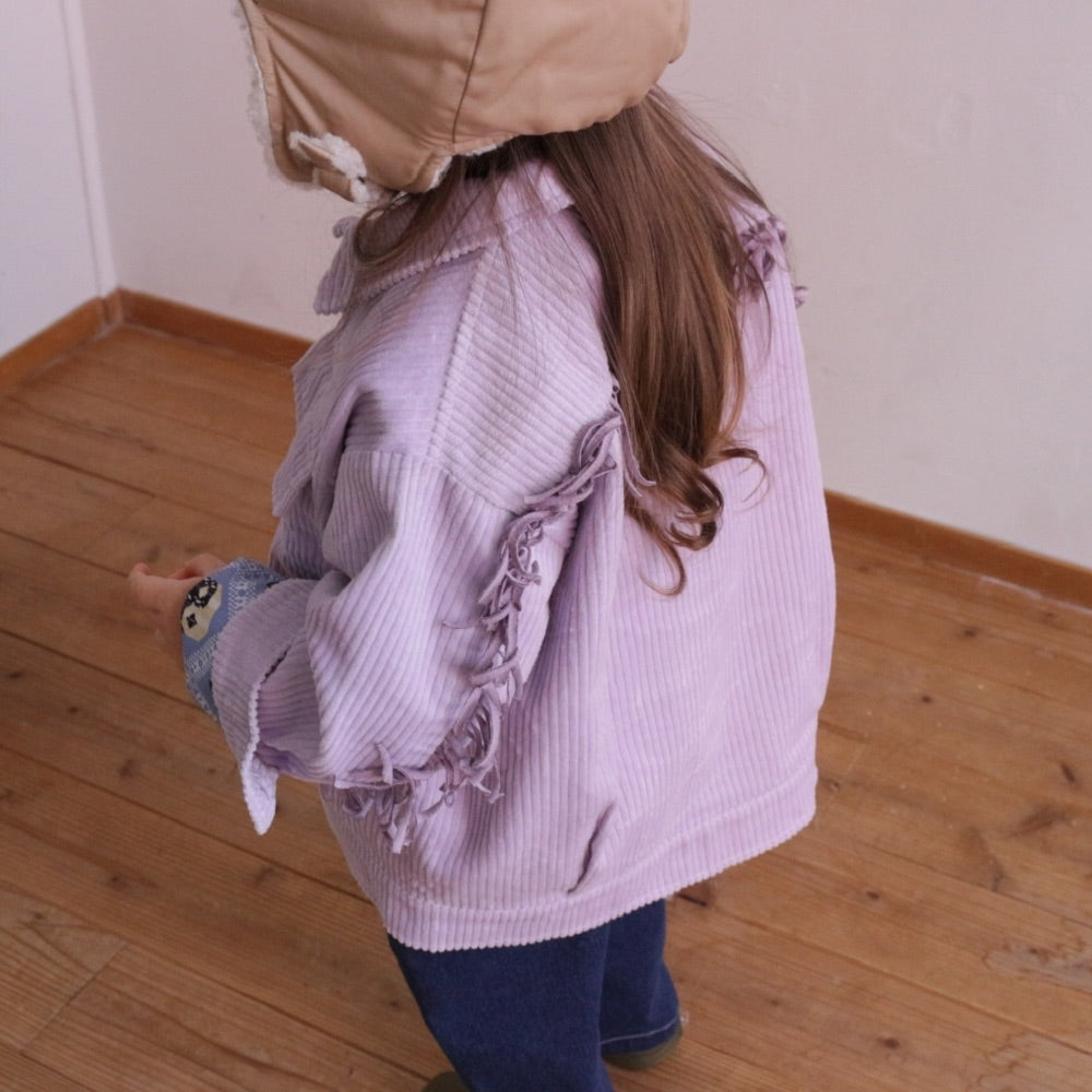 CORDUROY FRINGE JACKET