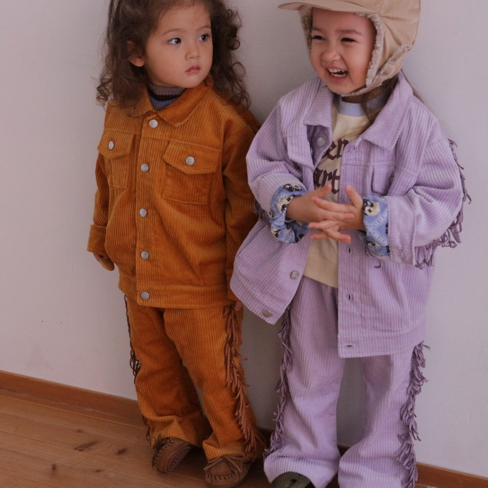 CORDUROY FRINGE JACKET