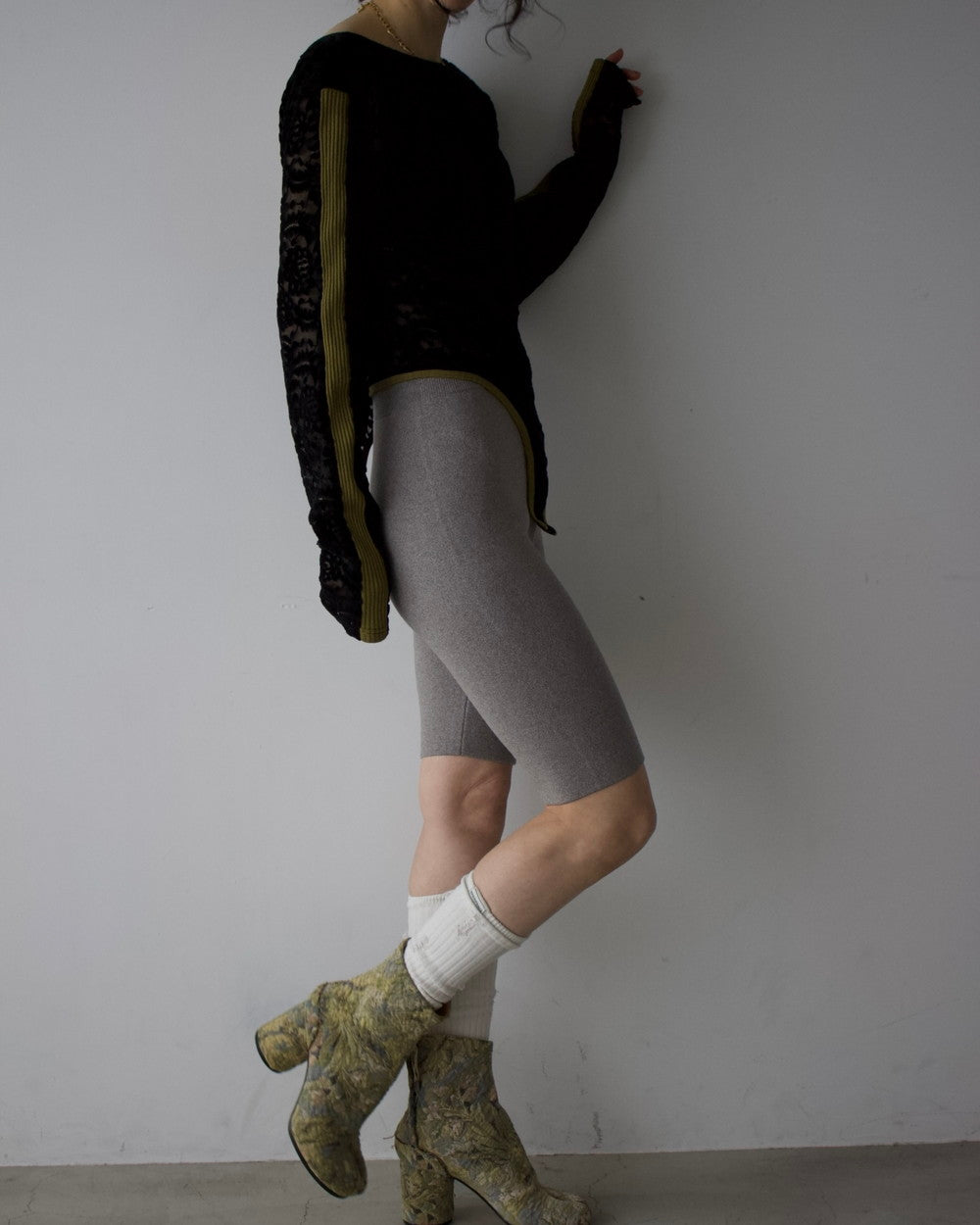 W Jacquard Biker Pants