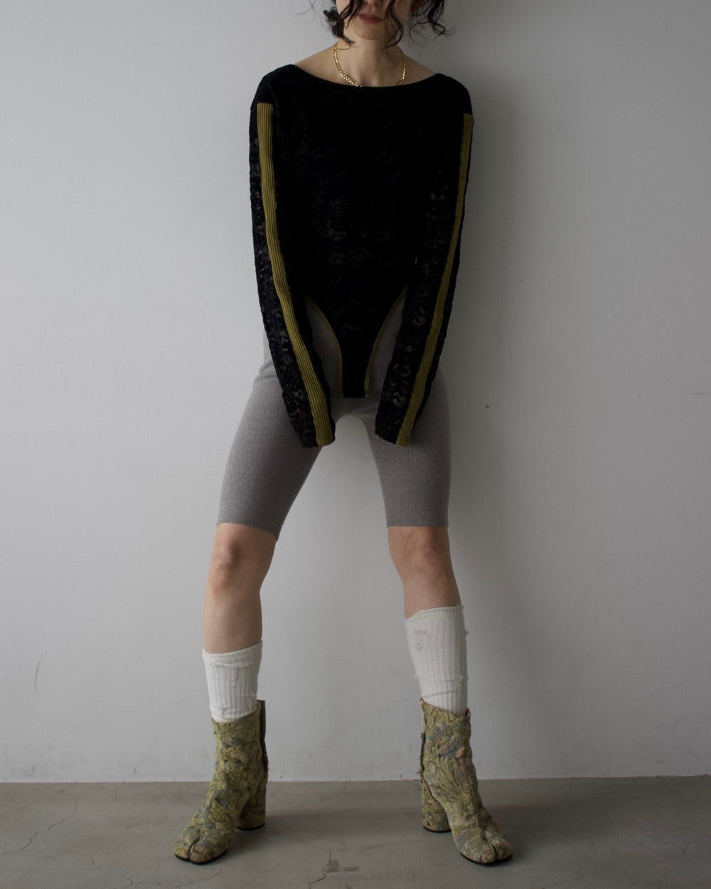 W Jacquard Biker Pants