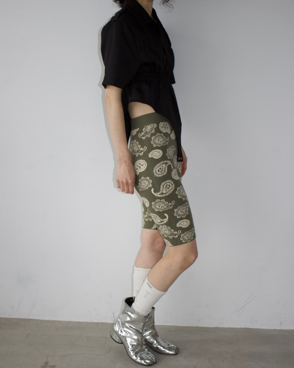 W Jacquard Biker Pants