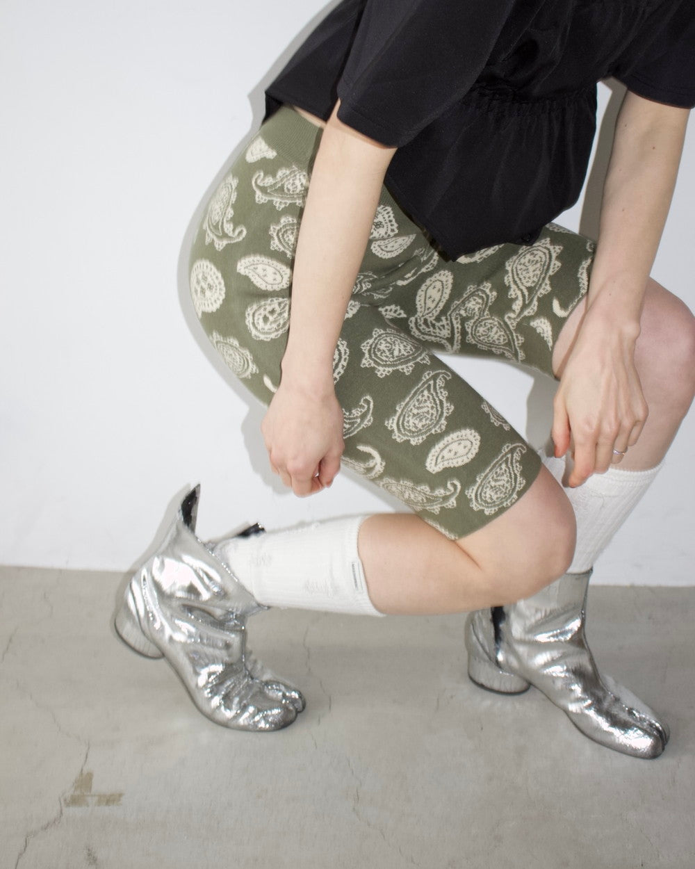 W Jacquard Biker Pants