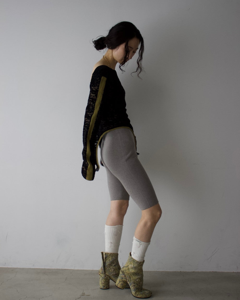 W Jacquard Biker Pants