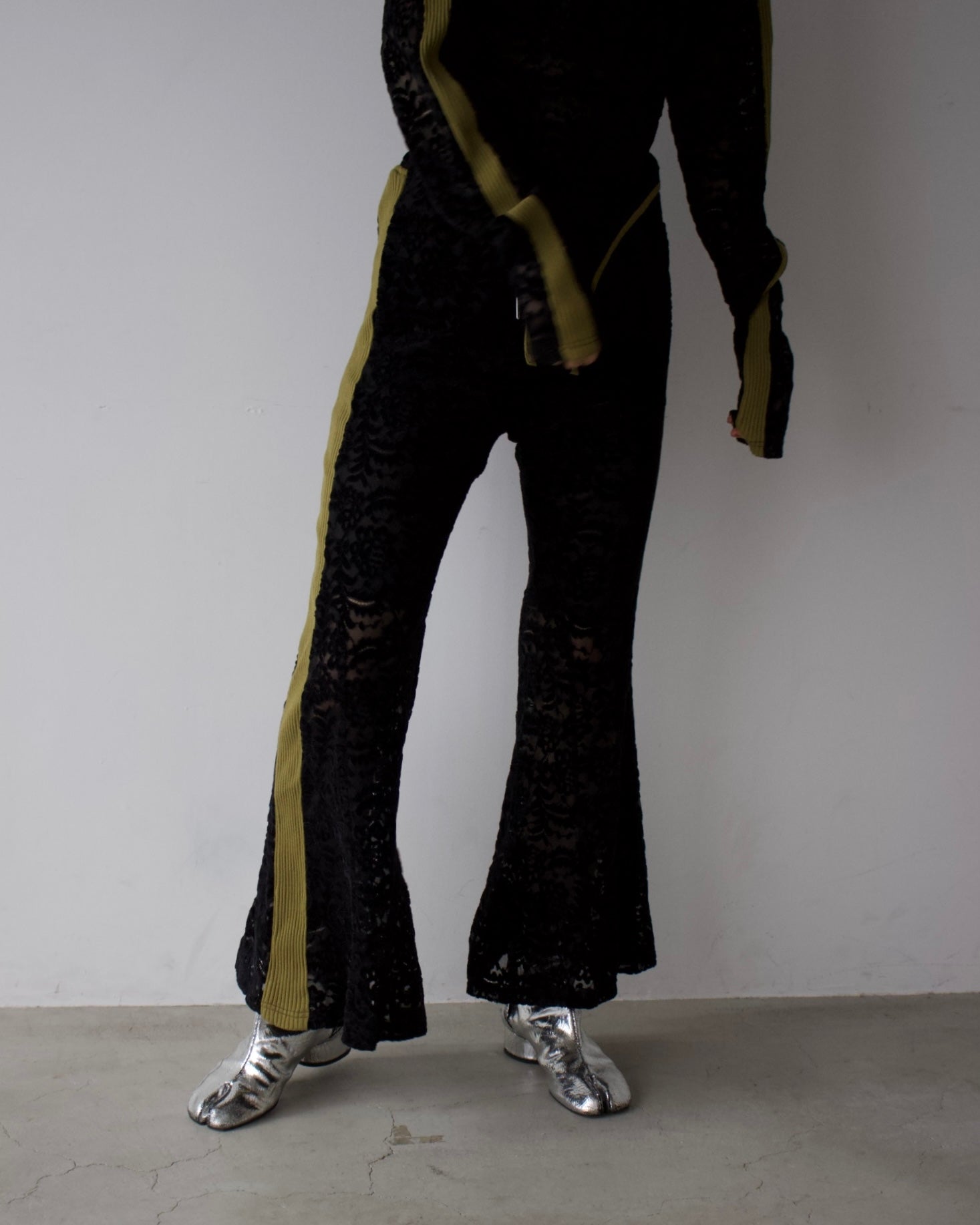 Velour Lace Flare Pants