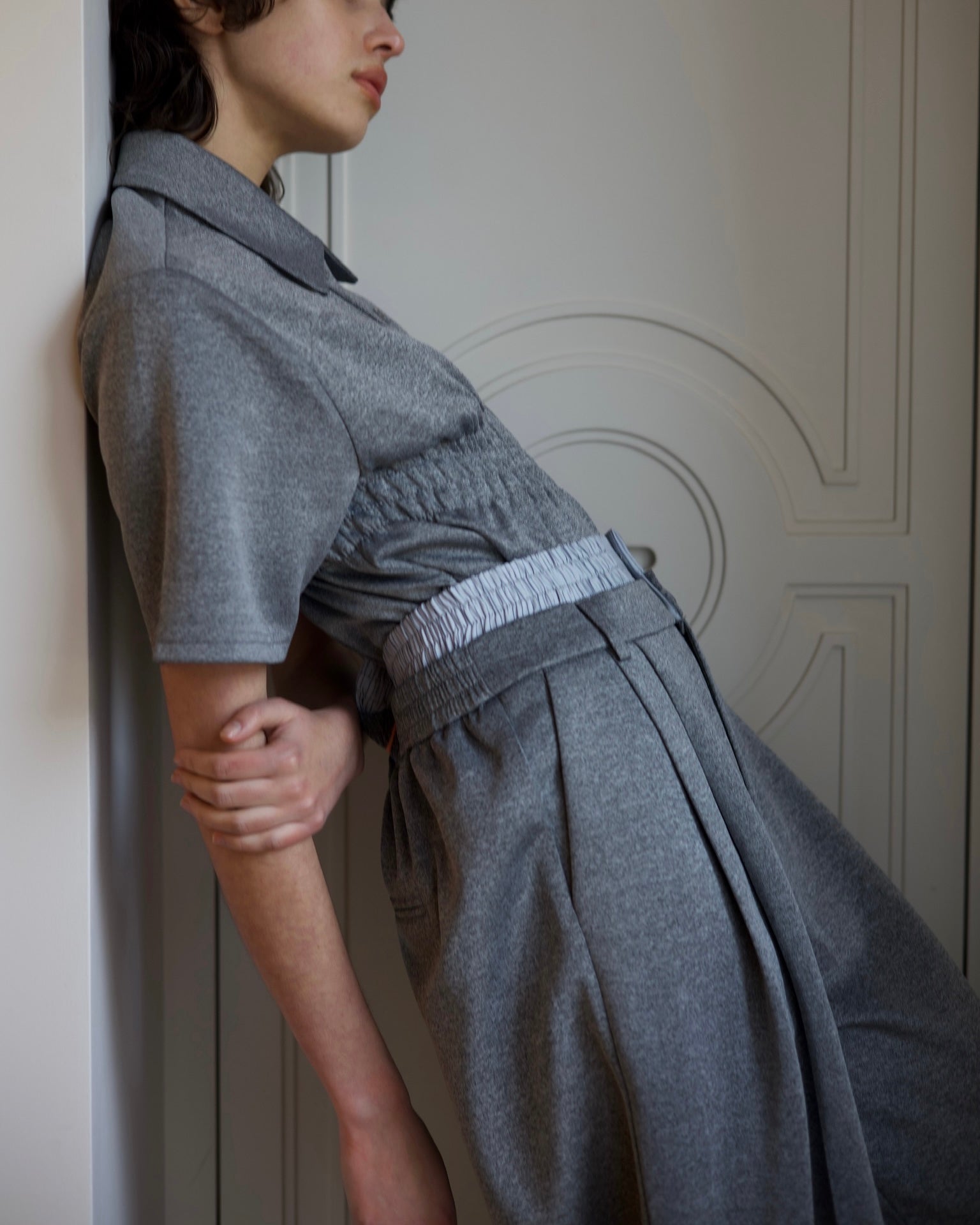 Ponte Double Waist Wide Pants