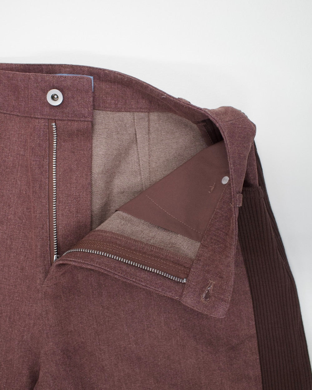 Denim Side Rib Wide Pants