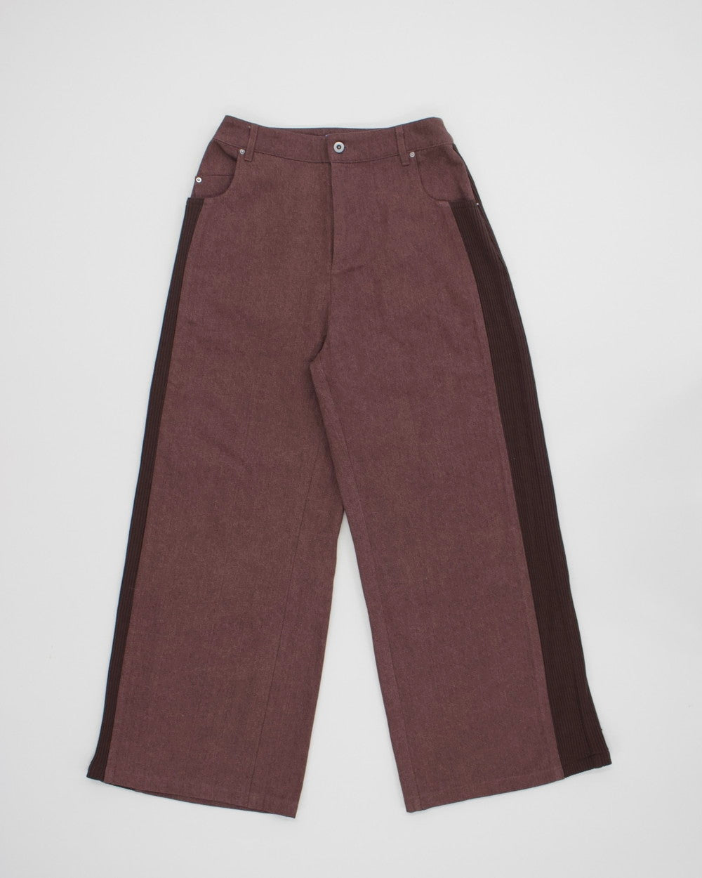 Denim Side Rib Wide Pants