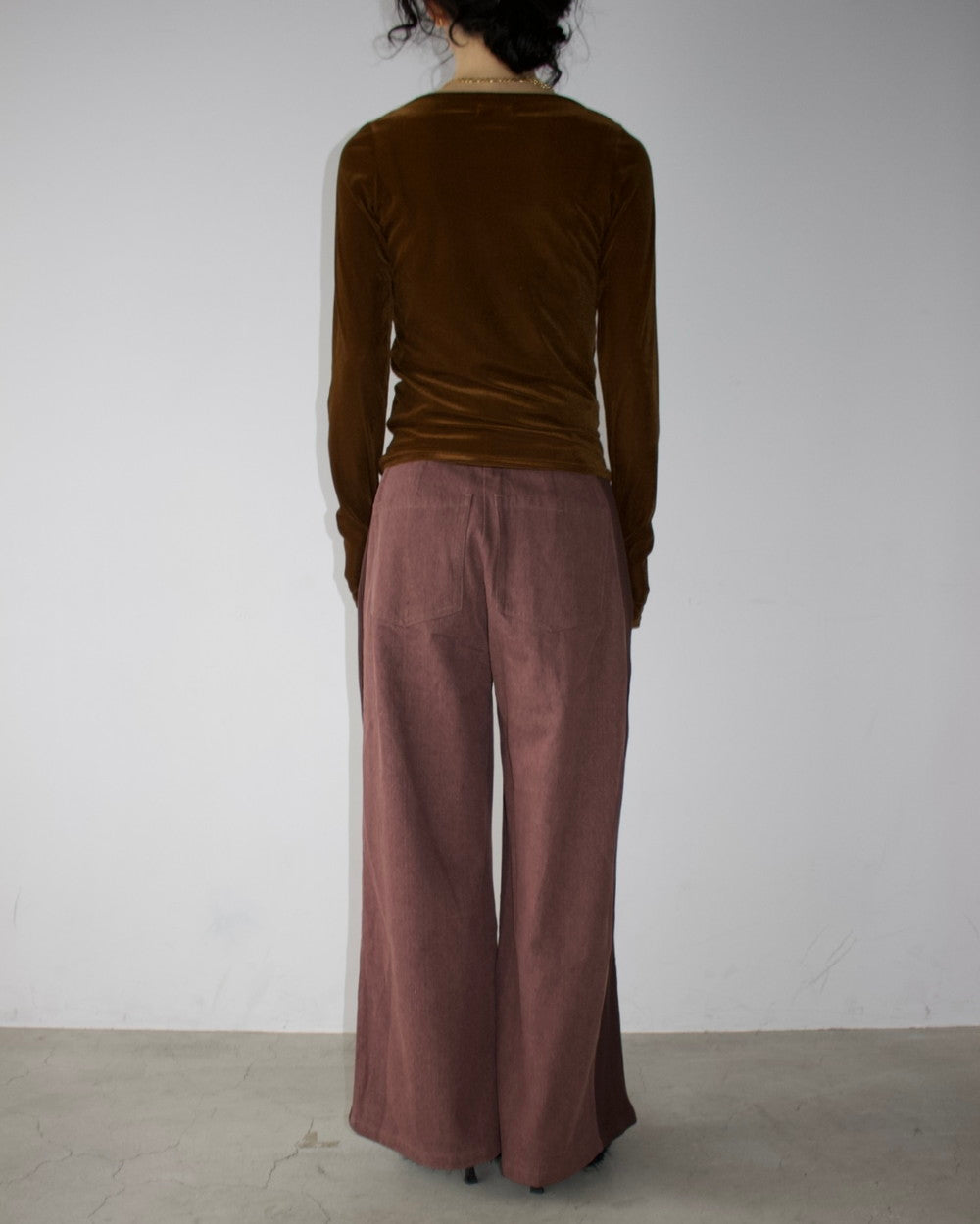 Denim Side Rib Wide Pants