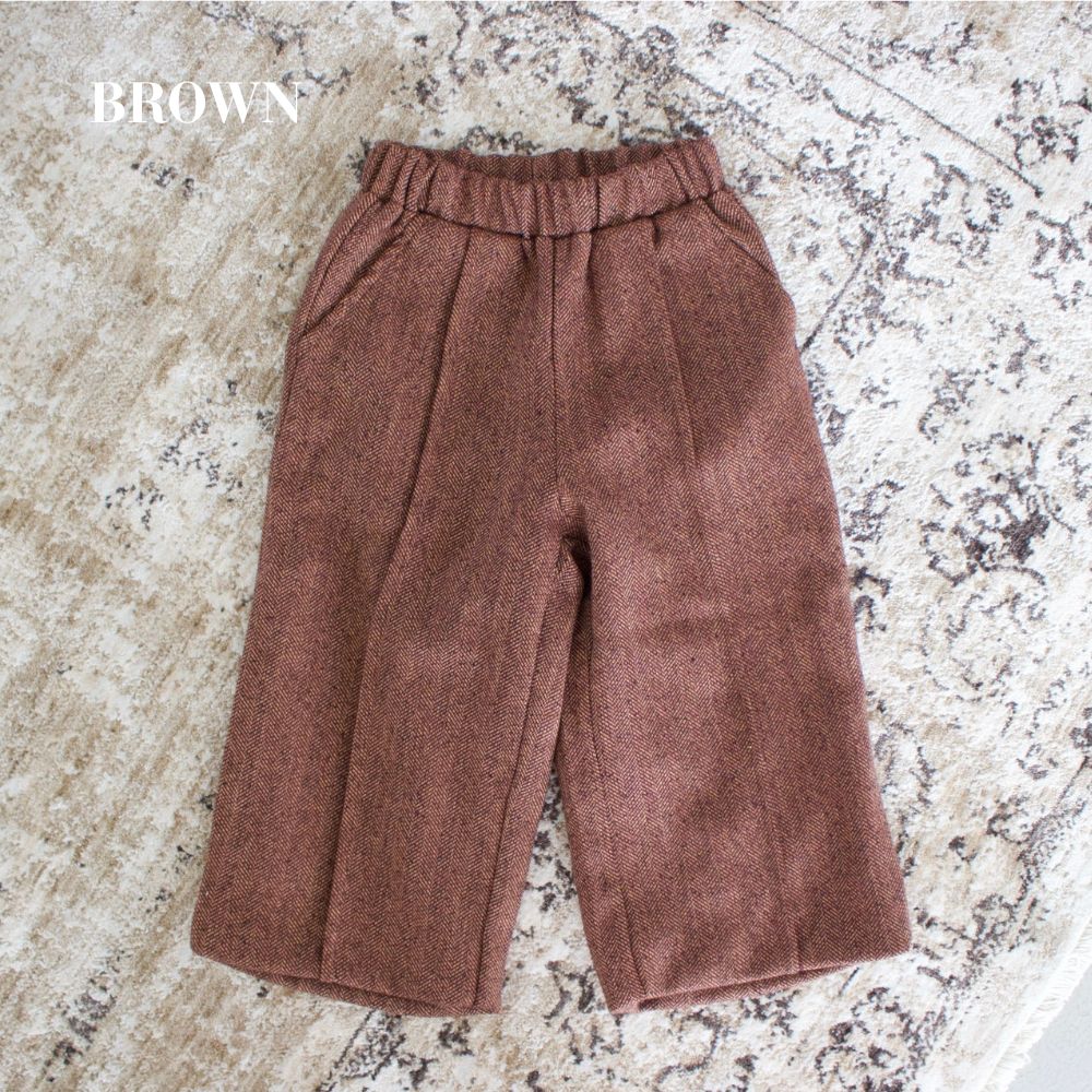 HERRINGDONE TWEED PANTS