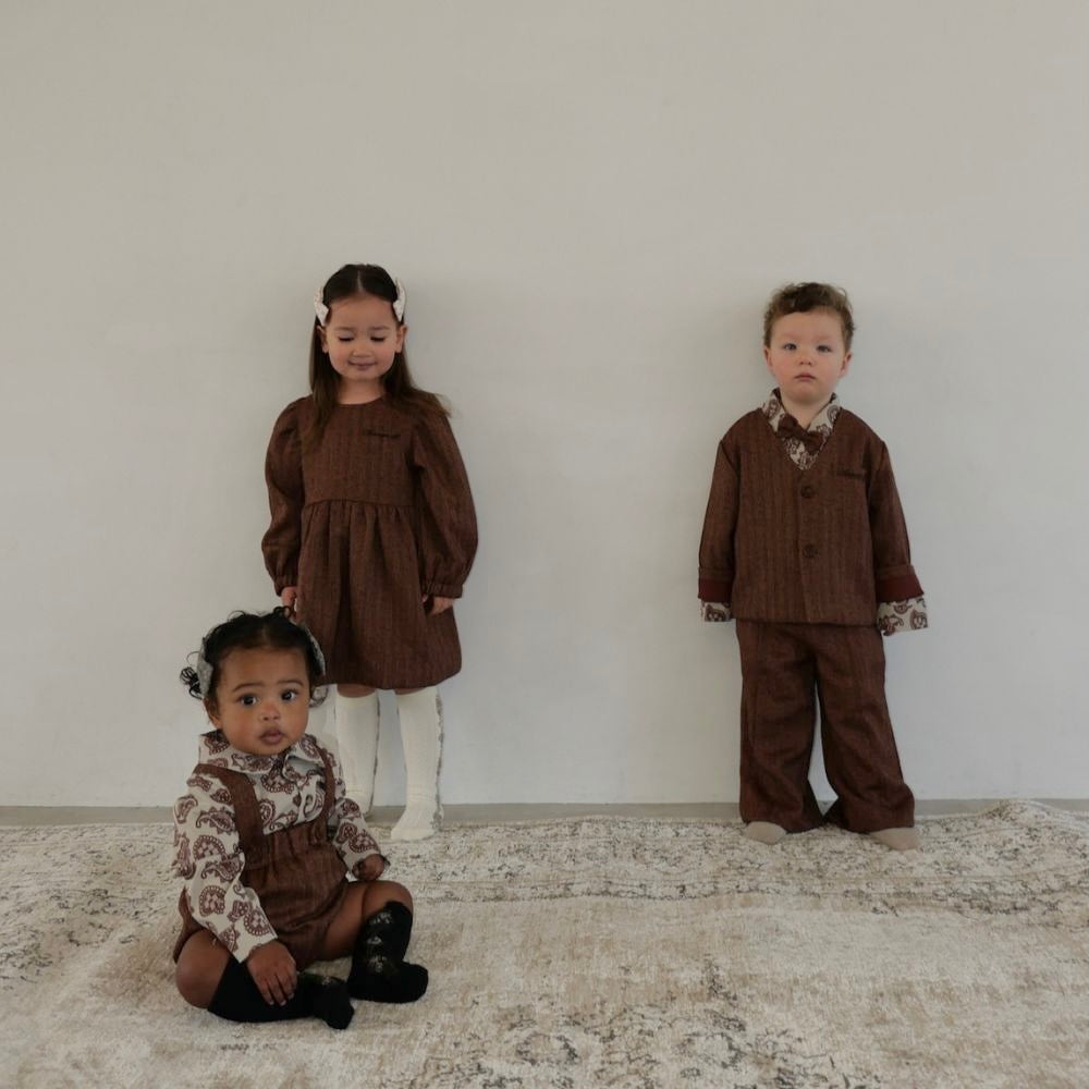 HERRINGDONE TWEED PANTS