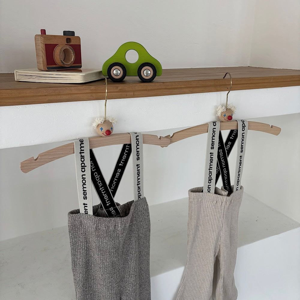 Suspenders Rib Flare Pants