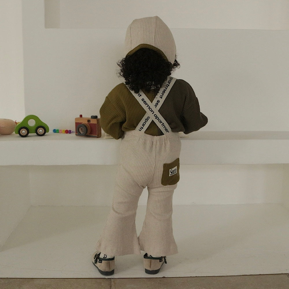 Suspenders Rib Flare Pants