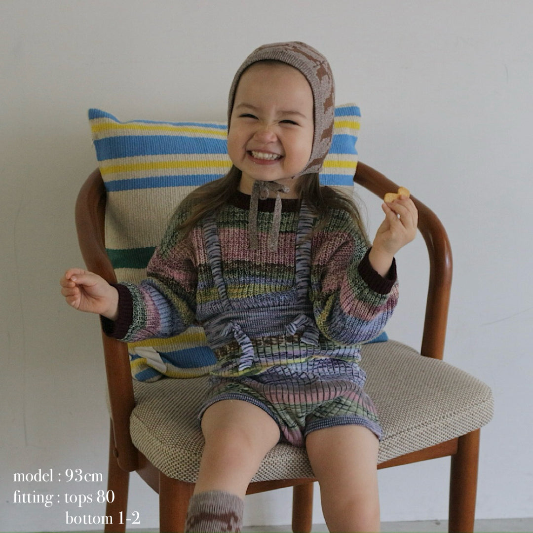 MIXED BORDER KNIT BLOOMERS