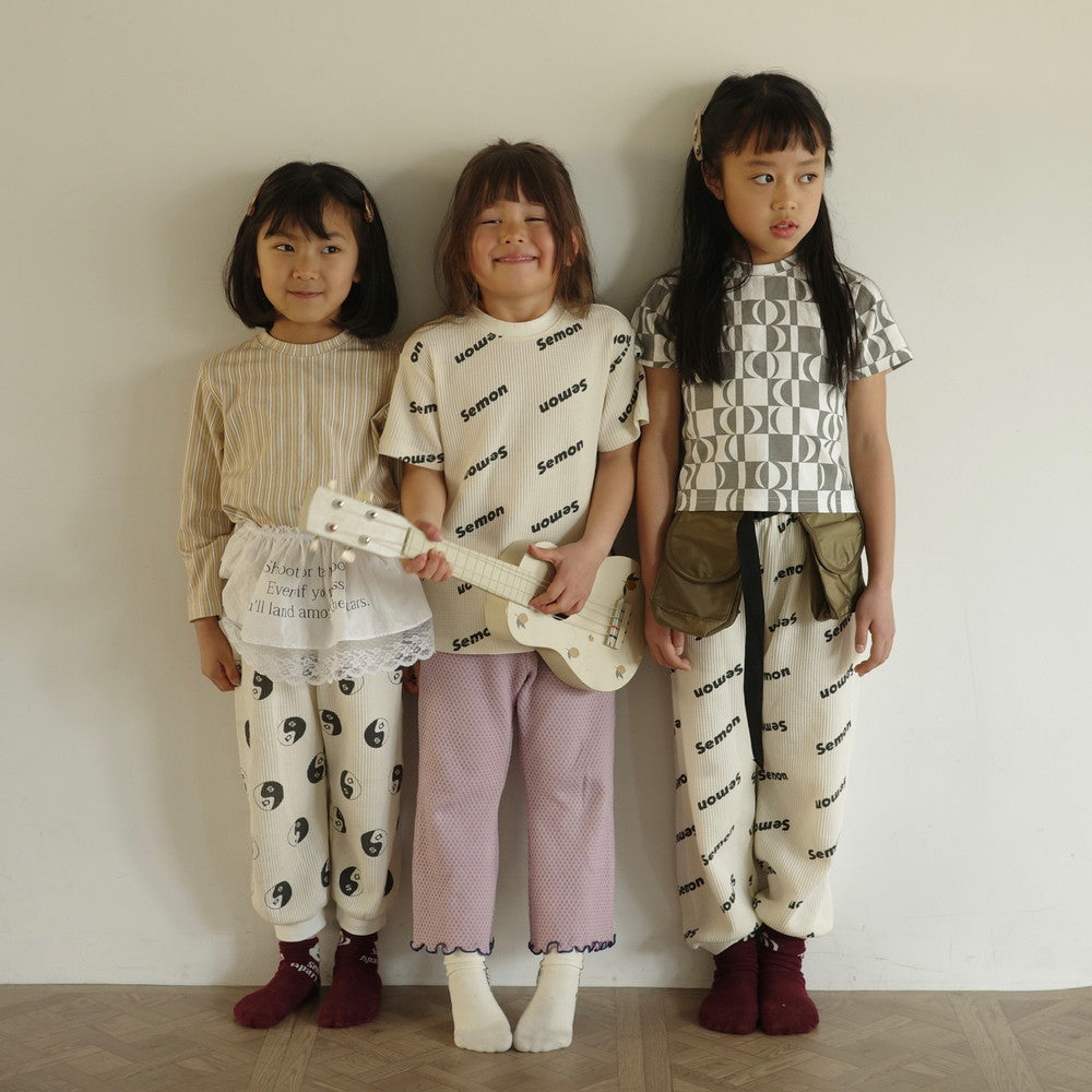 WAFFLE PRINT JOGGER PANTS