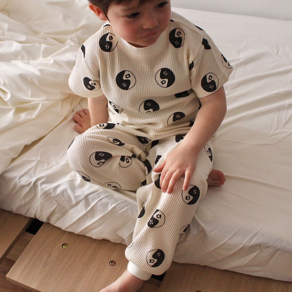 WAFFLE PRINT JOGGER PANTS