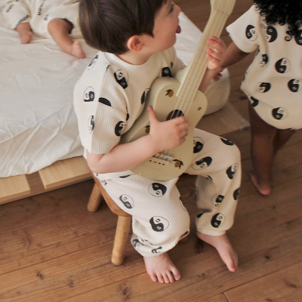 WAFFLE PRINT JOGGER PANTS