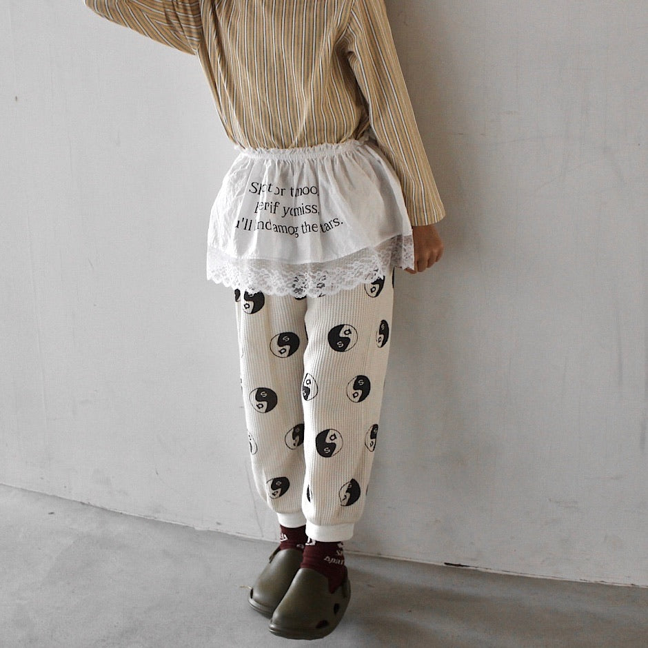 WAFFLE PRINT JOGGER PANTS