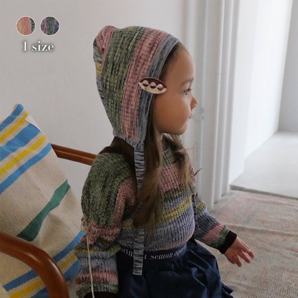 MIXED BORDER KNIT BONNET – Frö