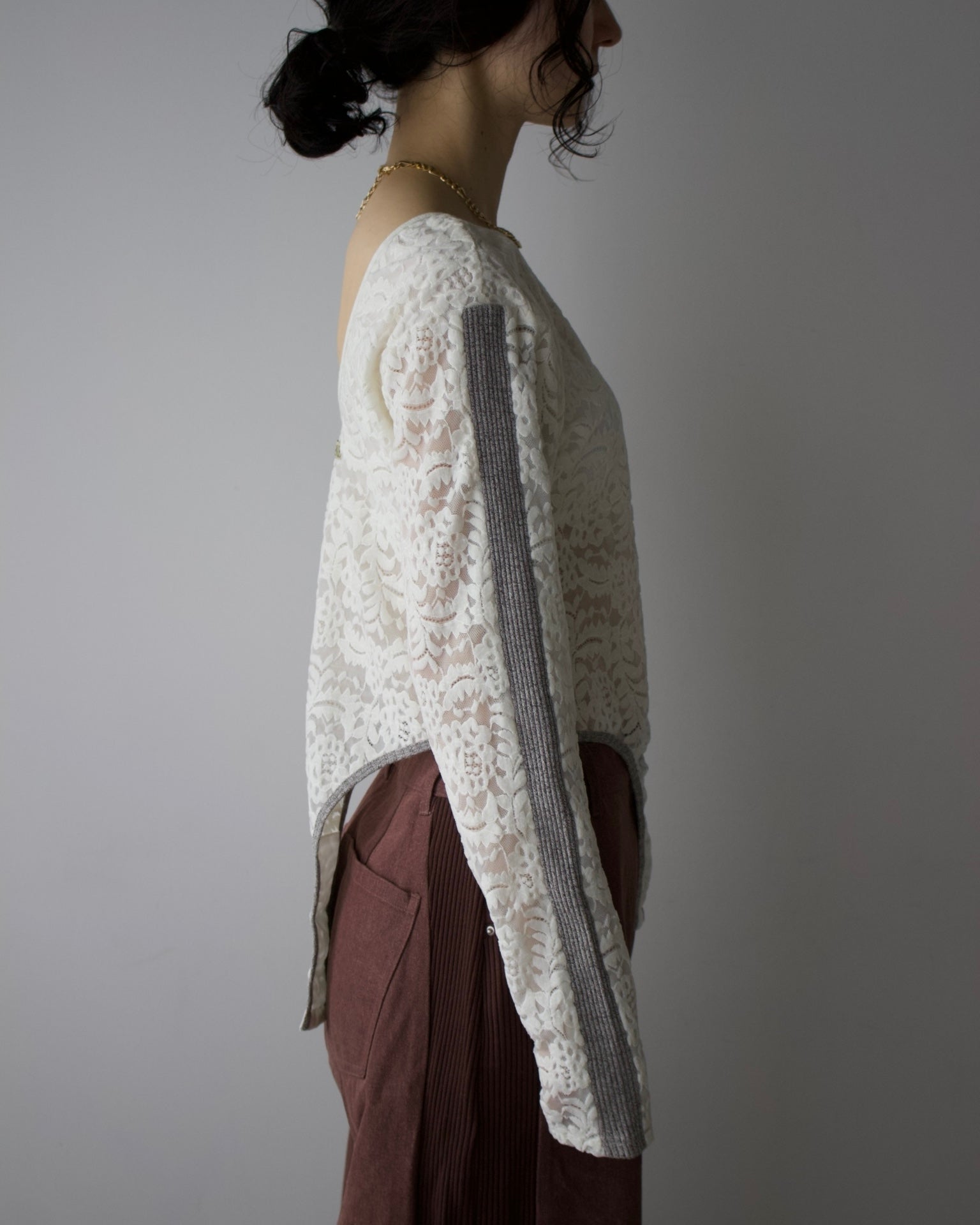 Velour Lace Bodysuit Top