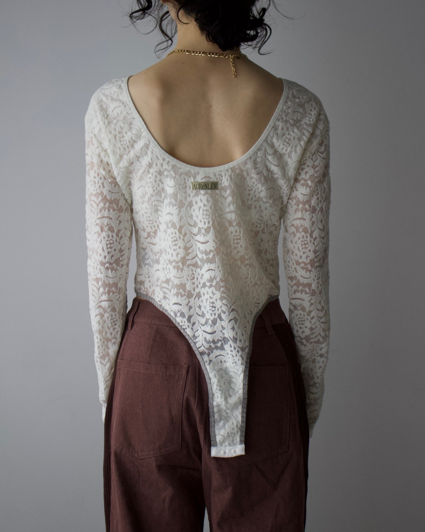 Velour Lace Bodysuit Top