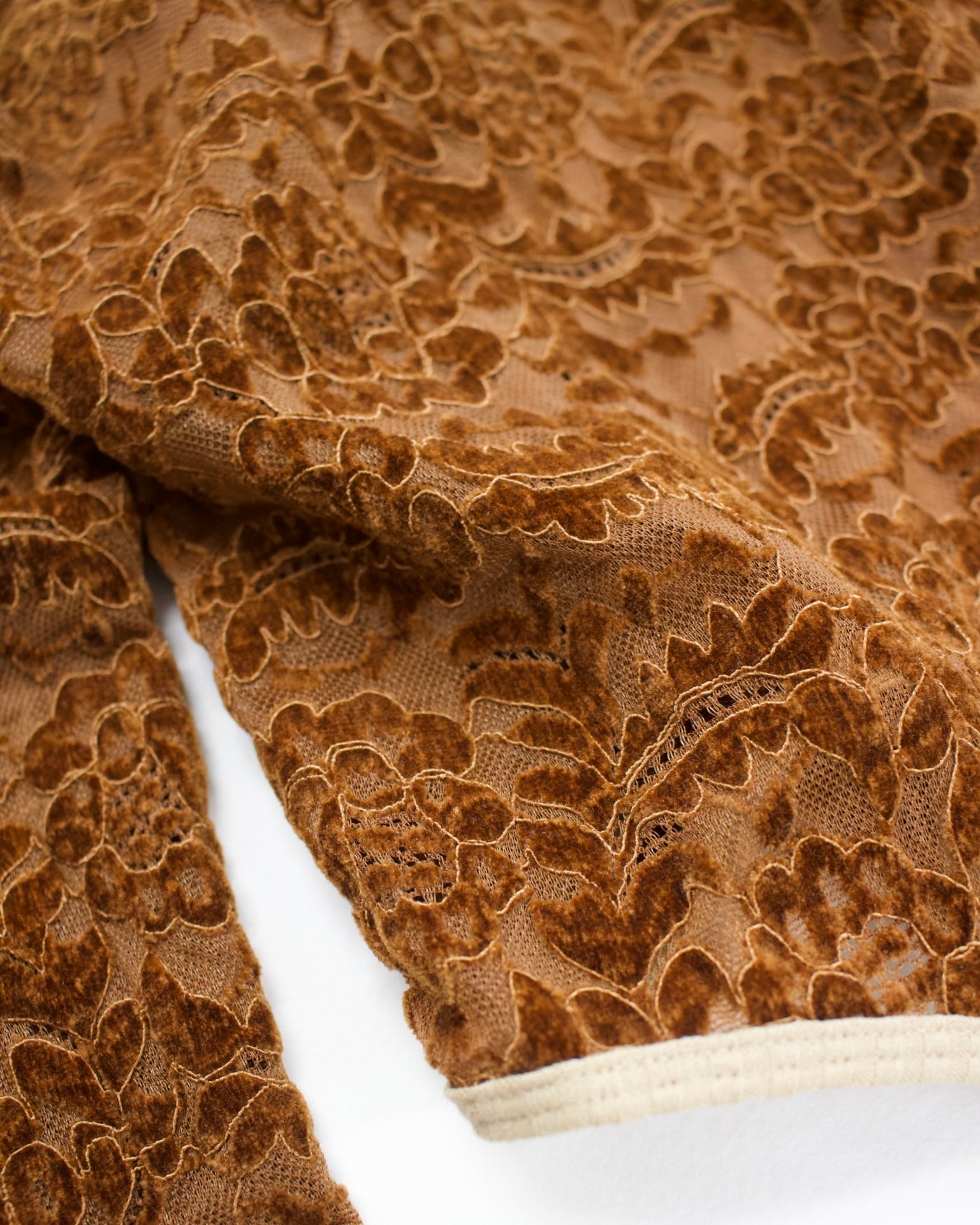 Velour Lace Bodysuit Top