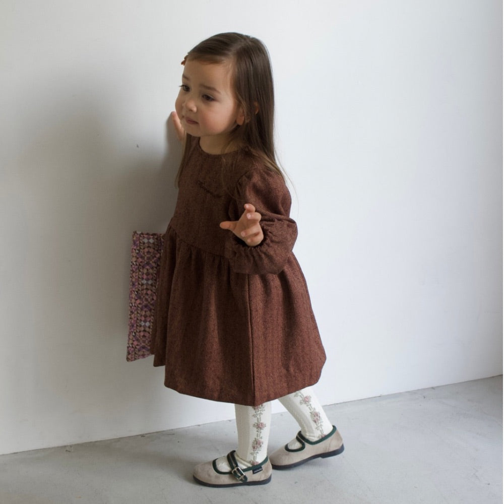 HERRINGDONE TWEED DRESS