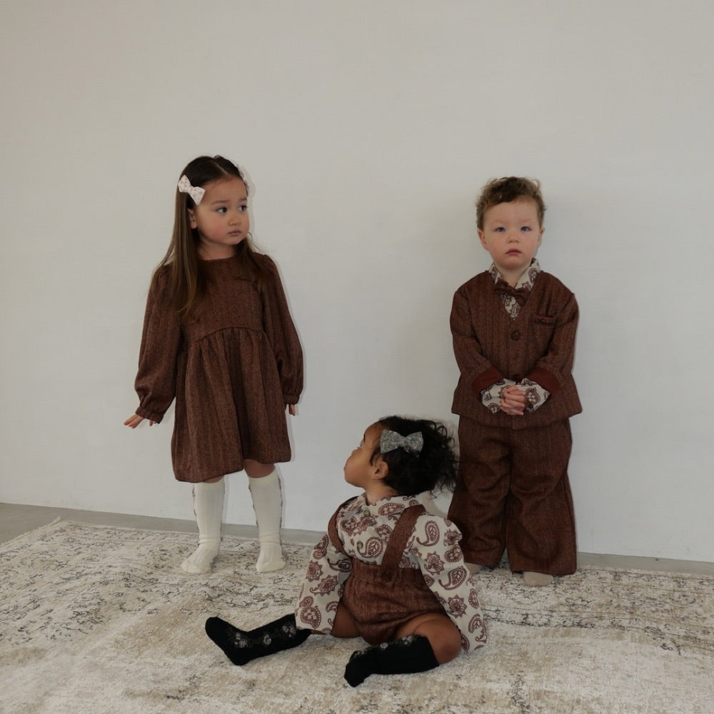 PAISLEY SHIRT ROMPERS