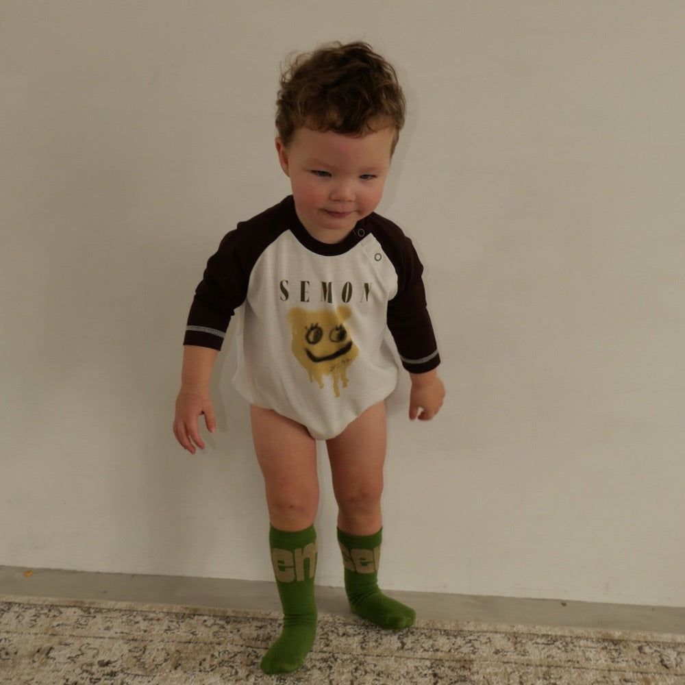 PRINTED RAGLAN ROMPERS