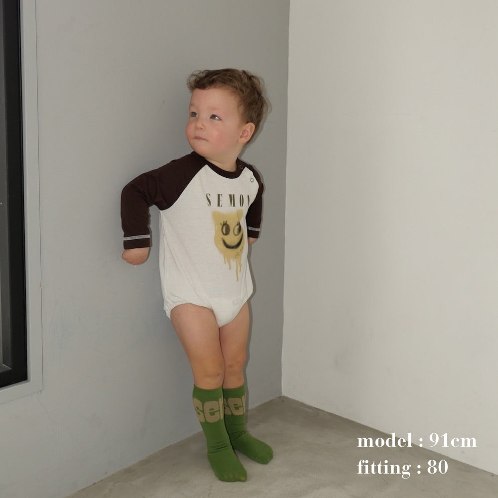 PRINTED RAGLAN ROMPERS