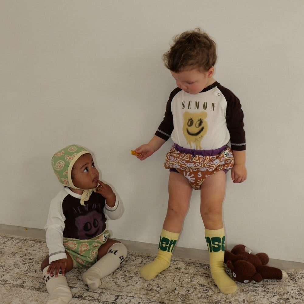 PRINTED RAGLAN ROMPERS