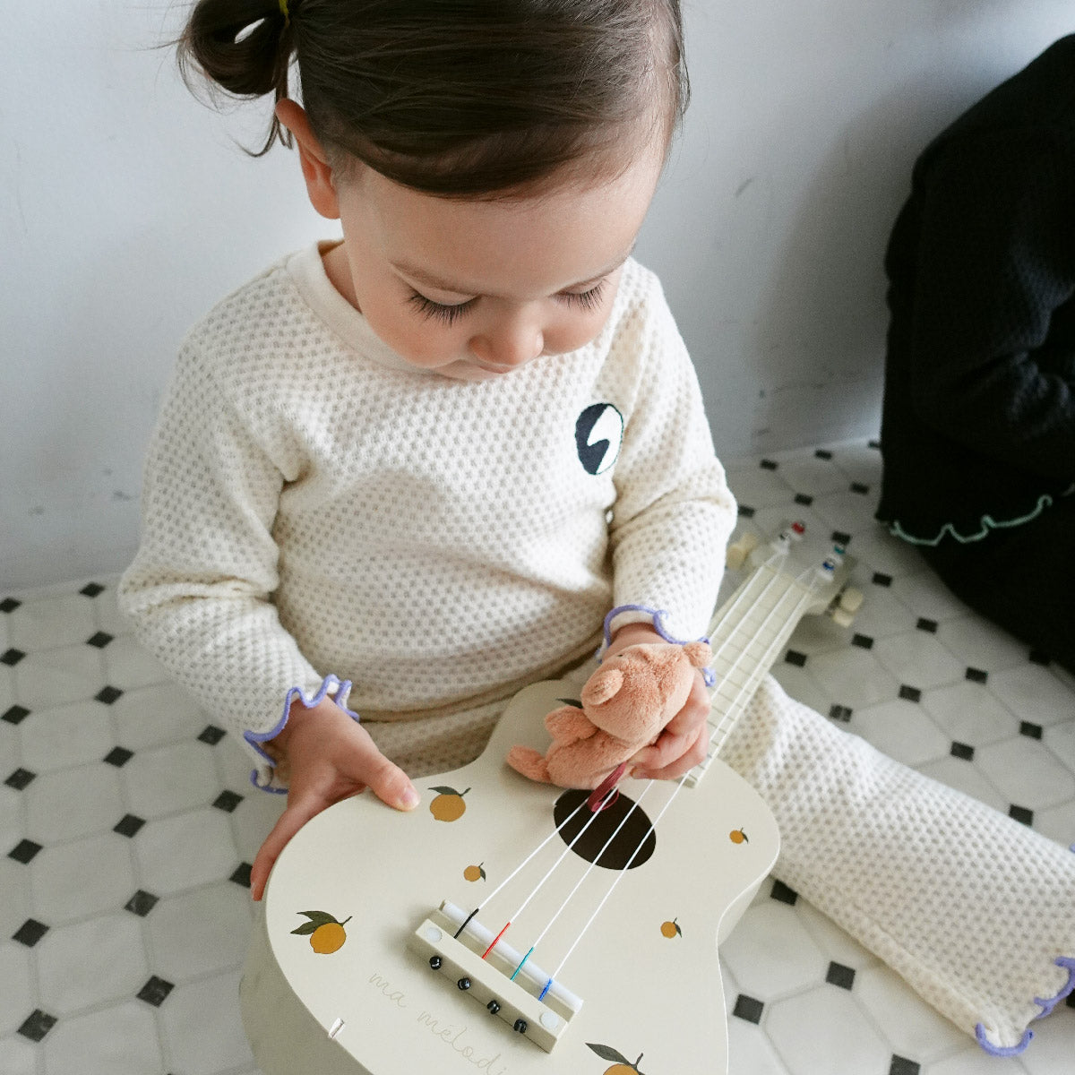 WAFFLE EMBROIDERED TOPS