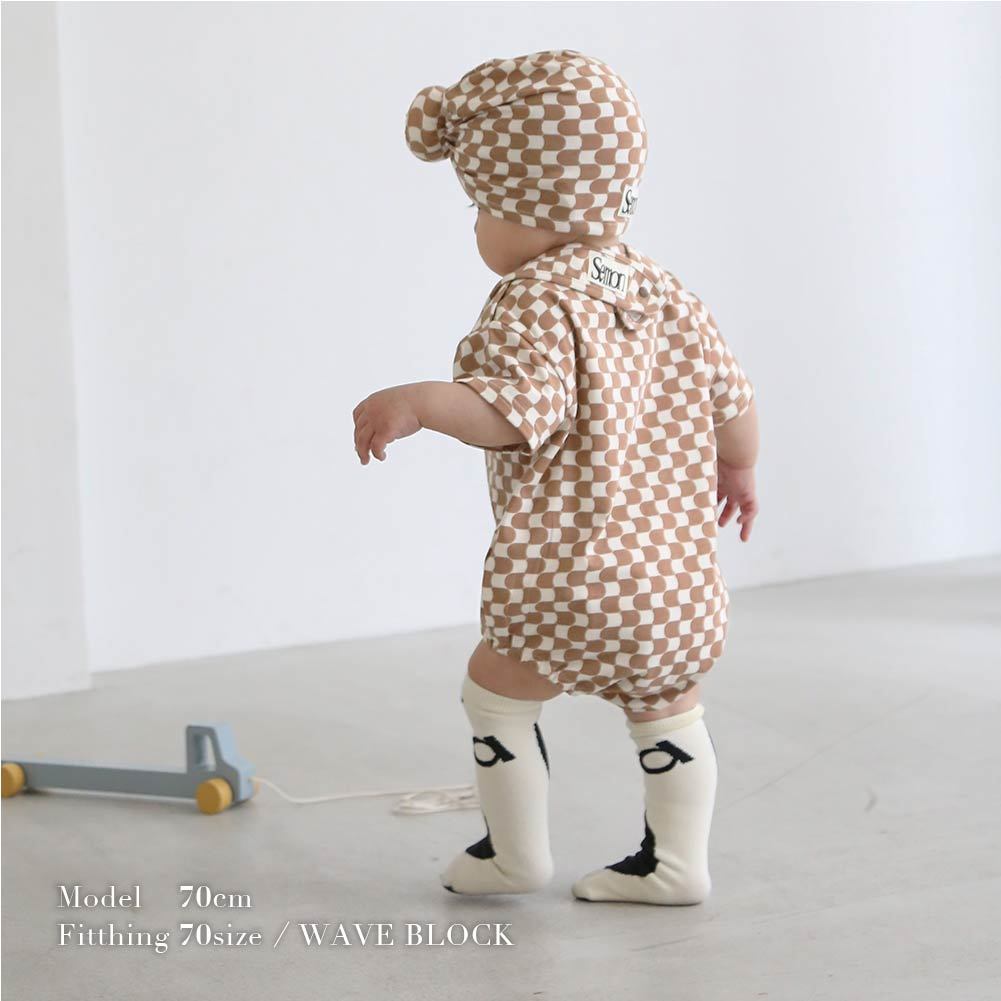 Short sleeve patterned rompers