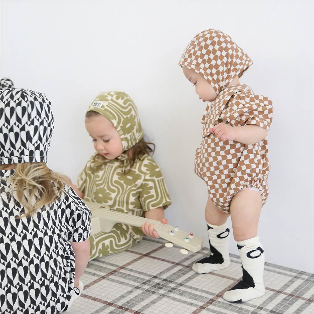 Short Sleeve Pattern Rompers