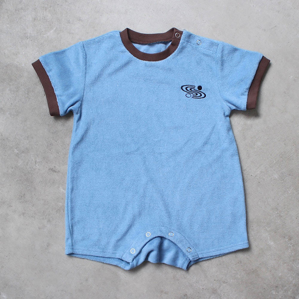 PILE PIPING HALF SLEEVE ROMPERS