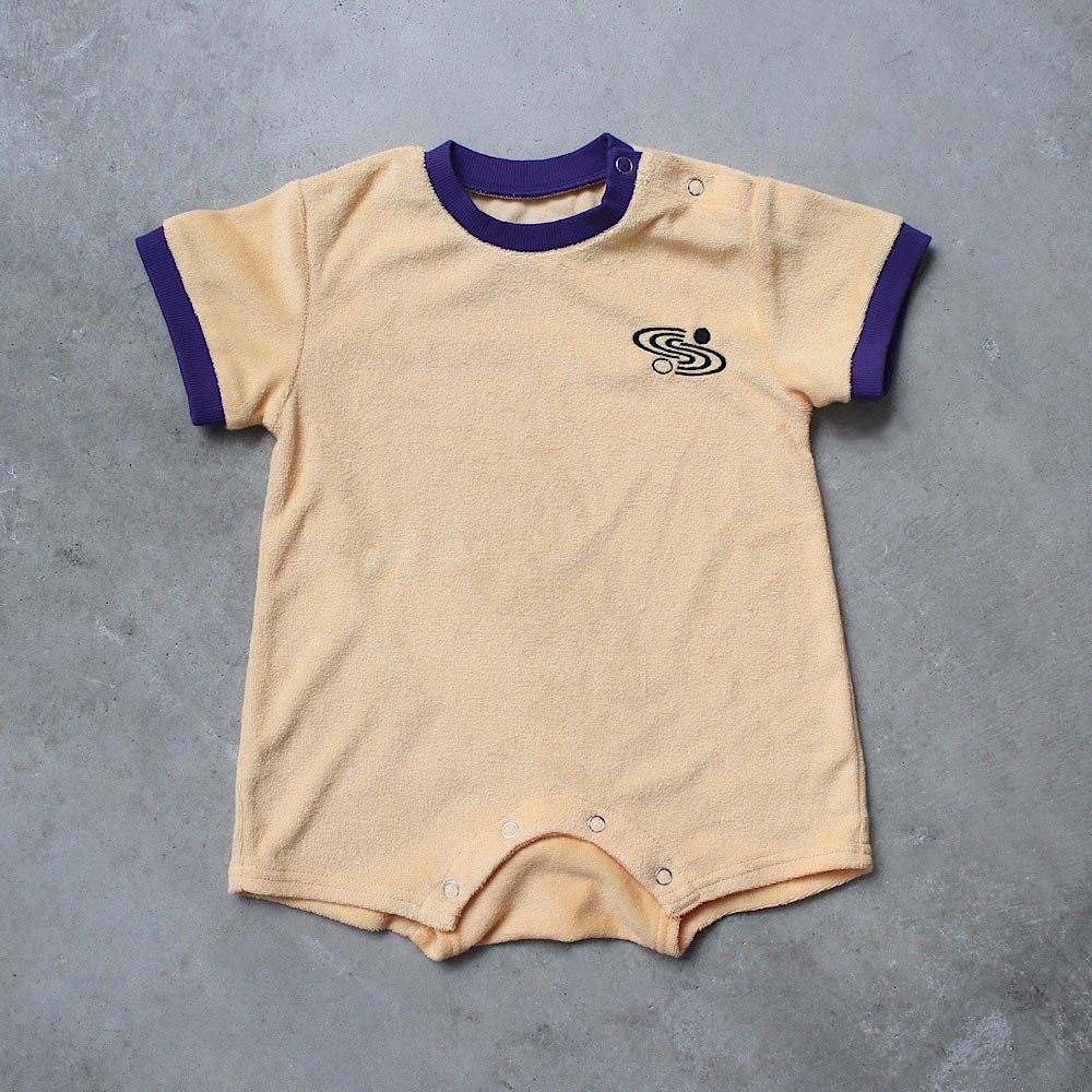 PILE PIPING HALF SLEEVE ROMPERS