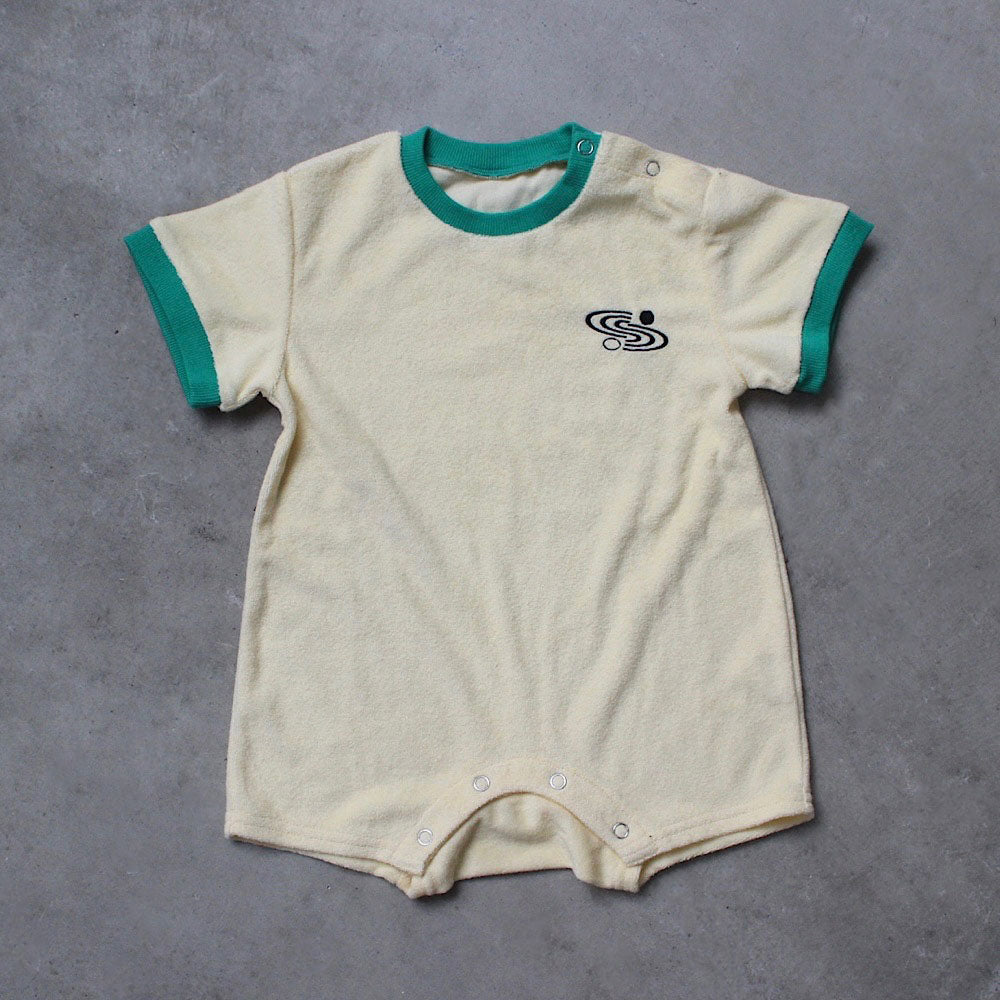 PILE PIPING HALF SLEEVE ROMPERS