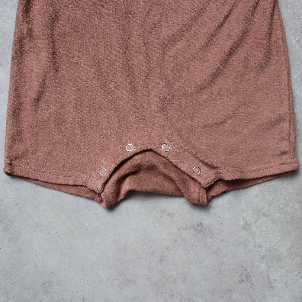 PILE PIPING HALF SLEEVE ROMPERS