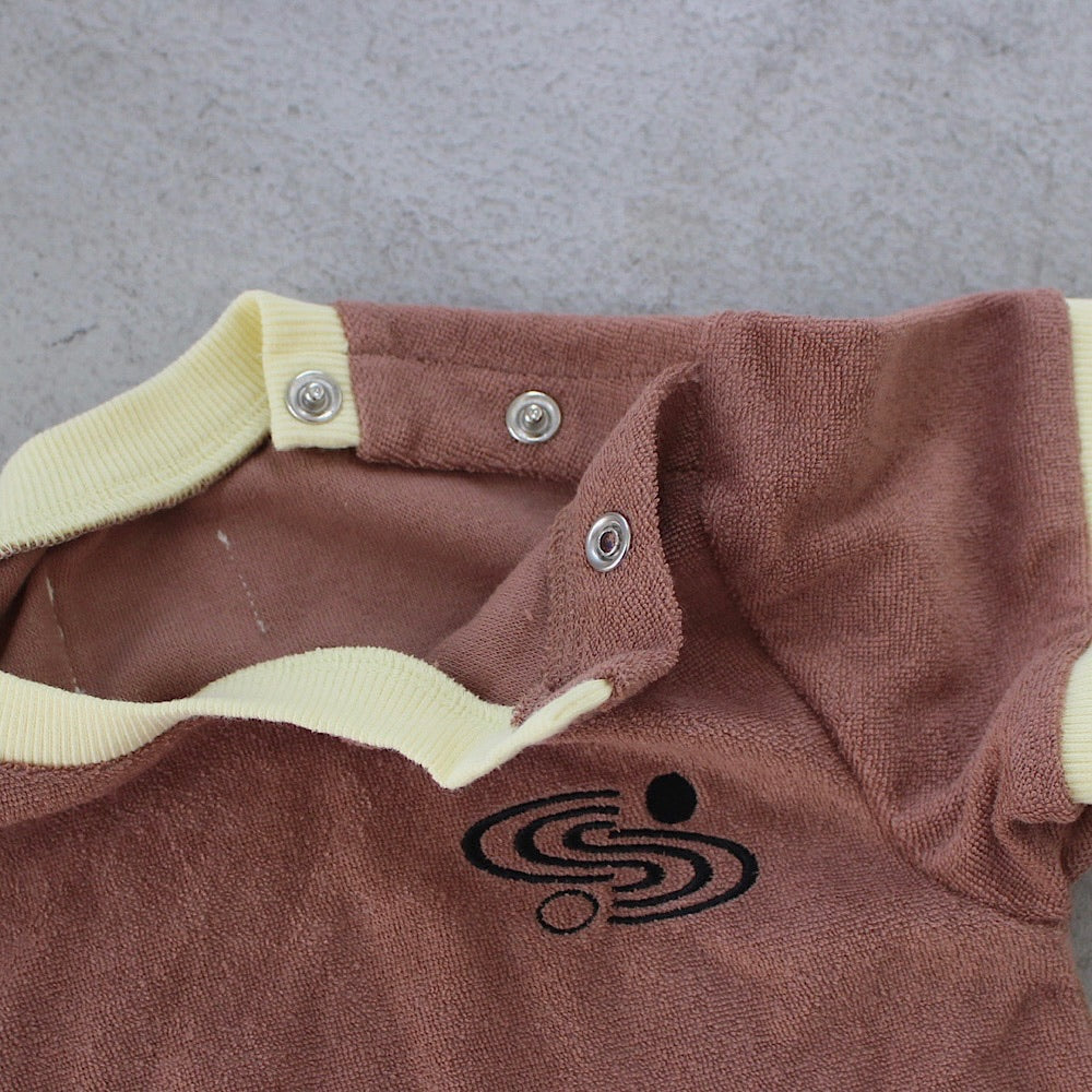 PILE PIPING HALF SLEEVE ROMPERS