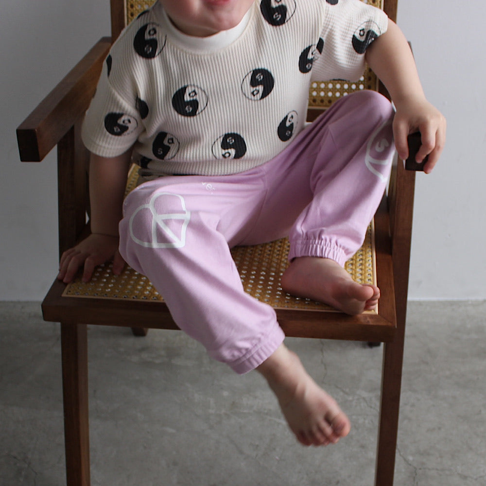 WAFFLE PRINT HALF SLEEVE TEE