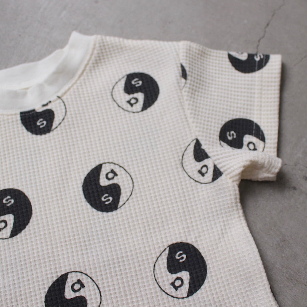 WAFFLE PRINT HALF SLEEVE TEE