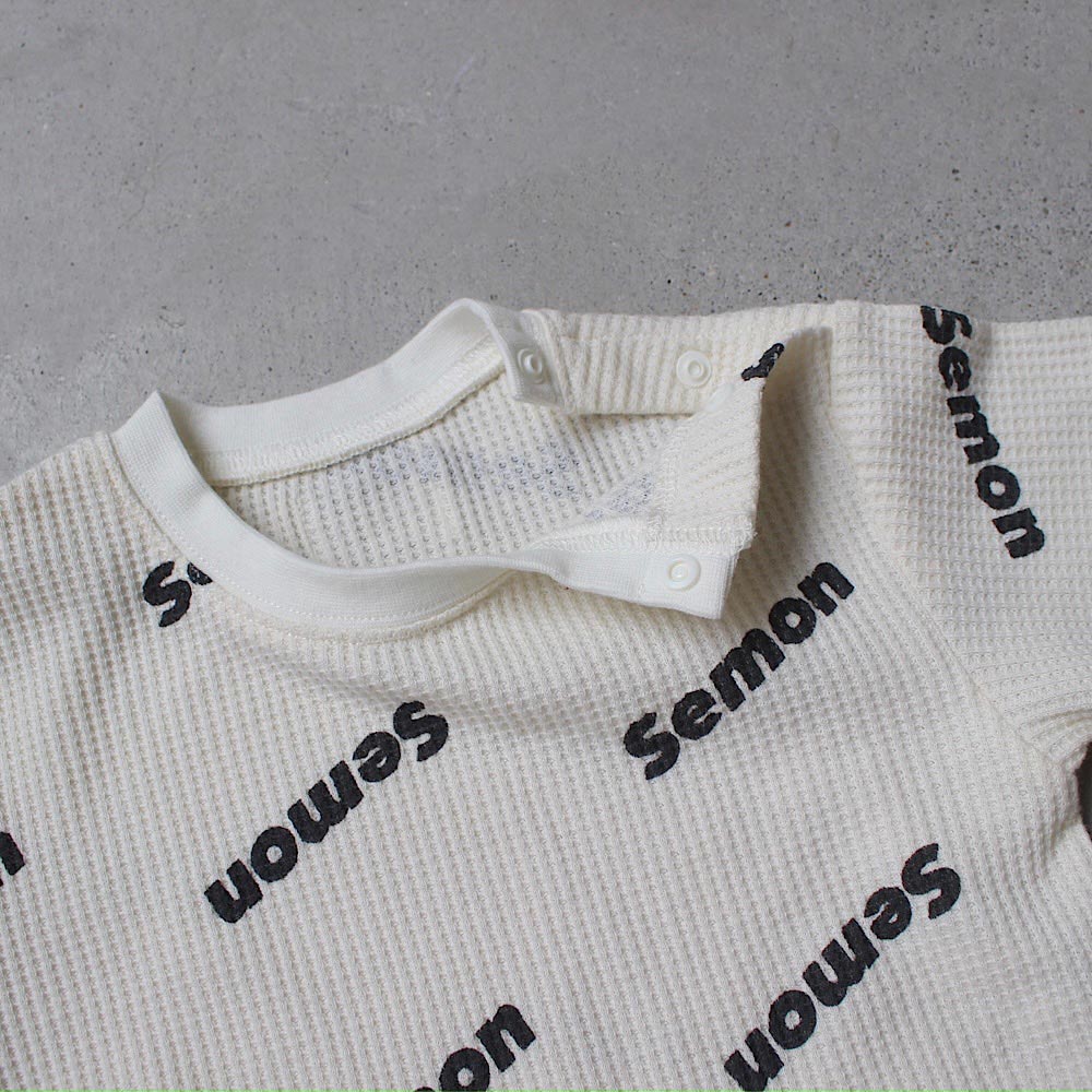 WAFFLE PRINT HALF SLEEVE ROMPERS