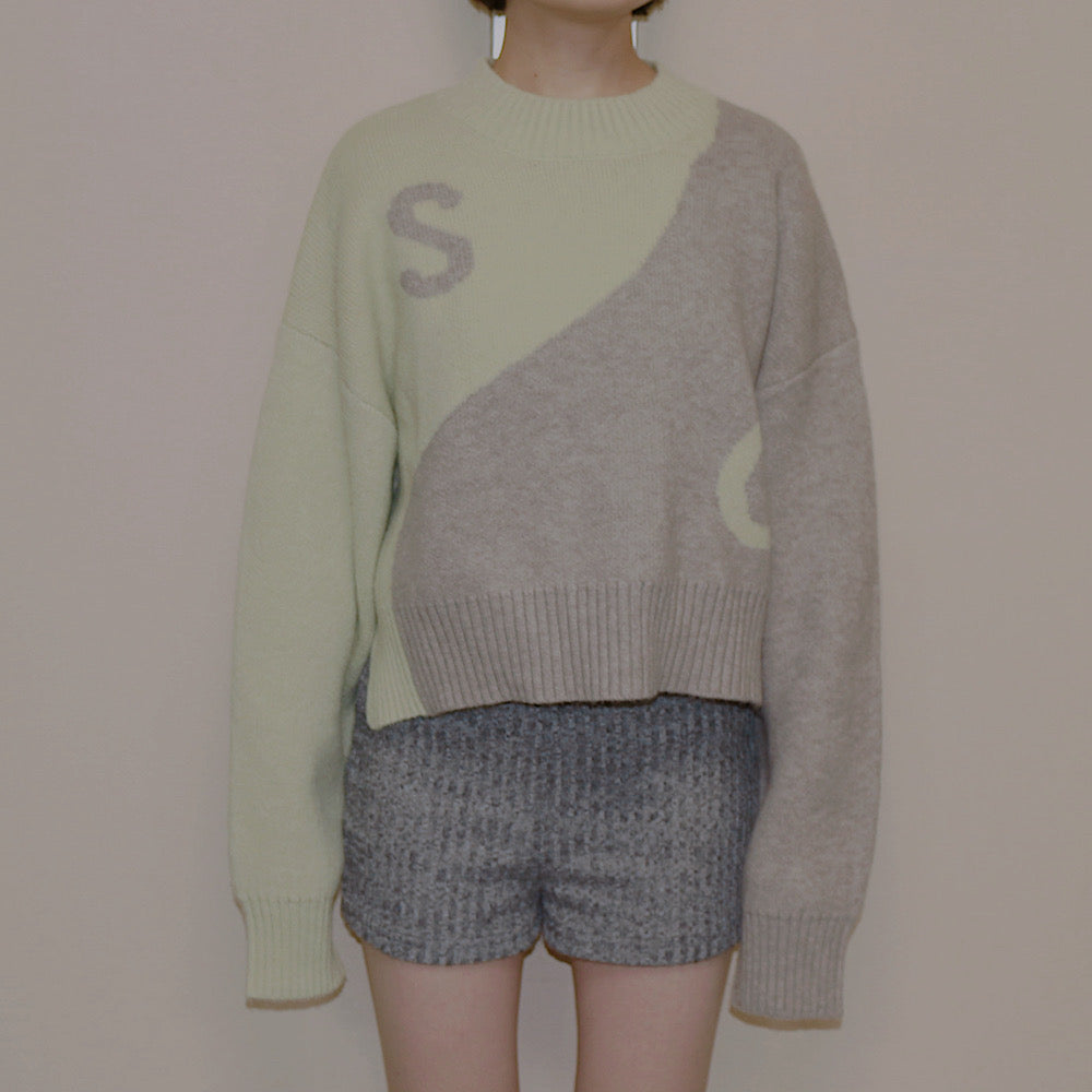 【 unisex series 】SA 2TONE KNIT 【ご注文から2週間以内でお届け】