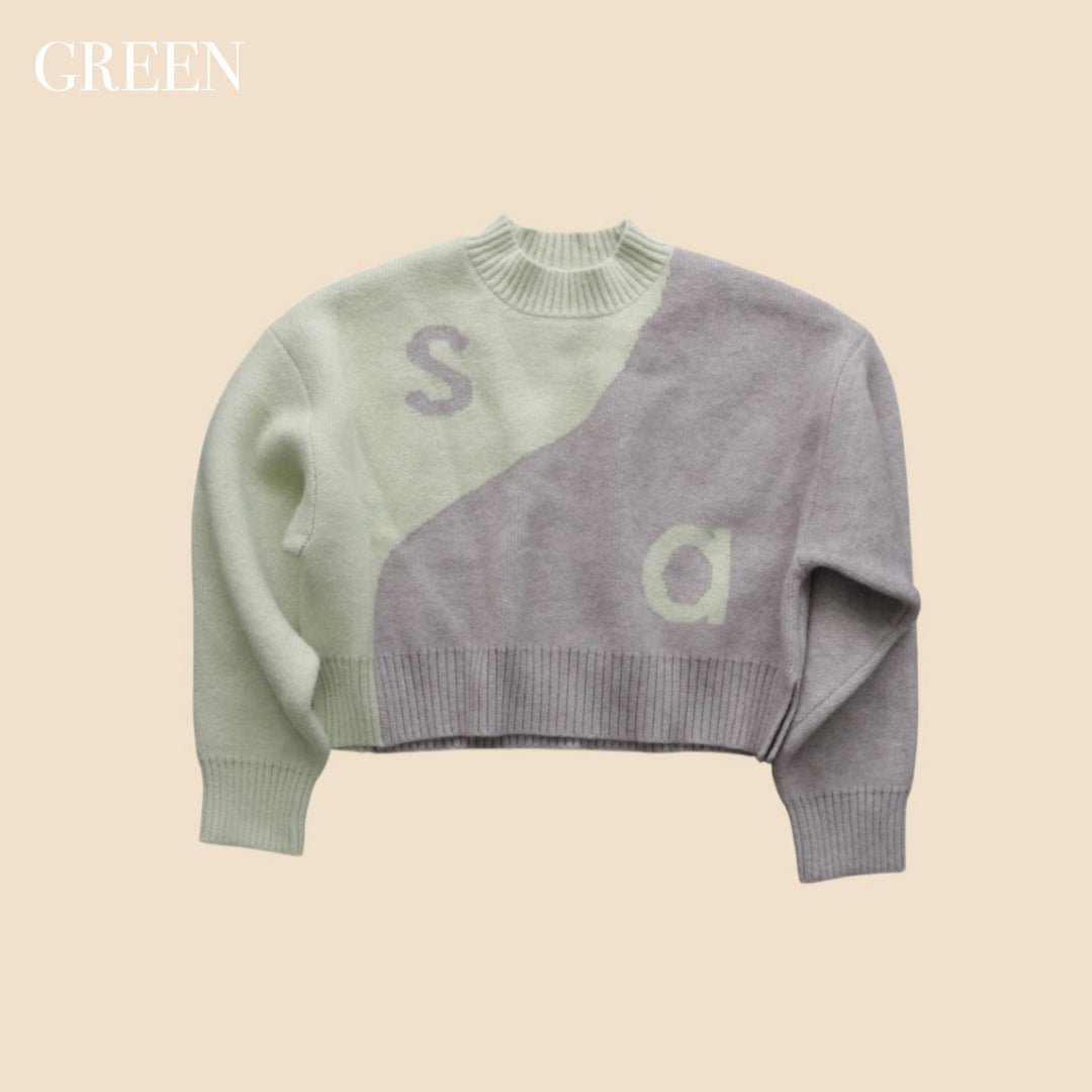 【 unisex series 】SA 2TONE KNIT 【ご注文から2週間以内でお届け】