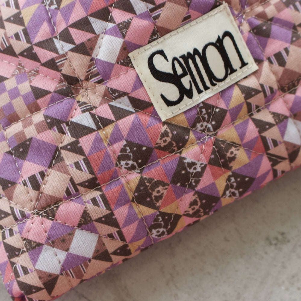 3SET QUILTED DRAWSTRING BAGS