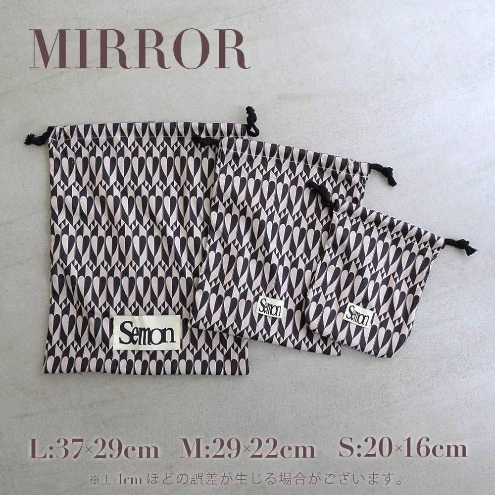 3SET PATTERN DRAWSTRING BAGS