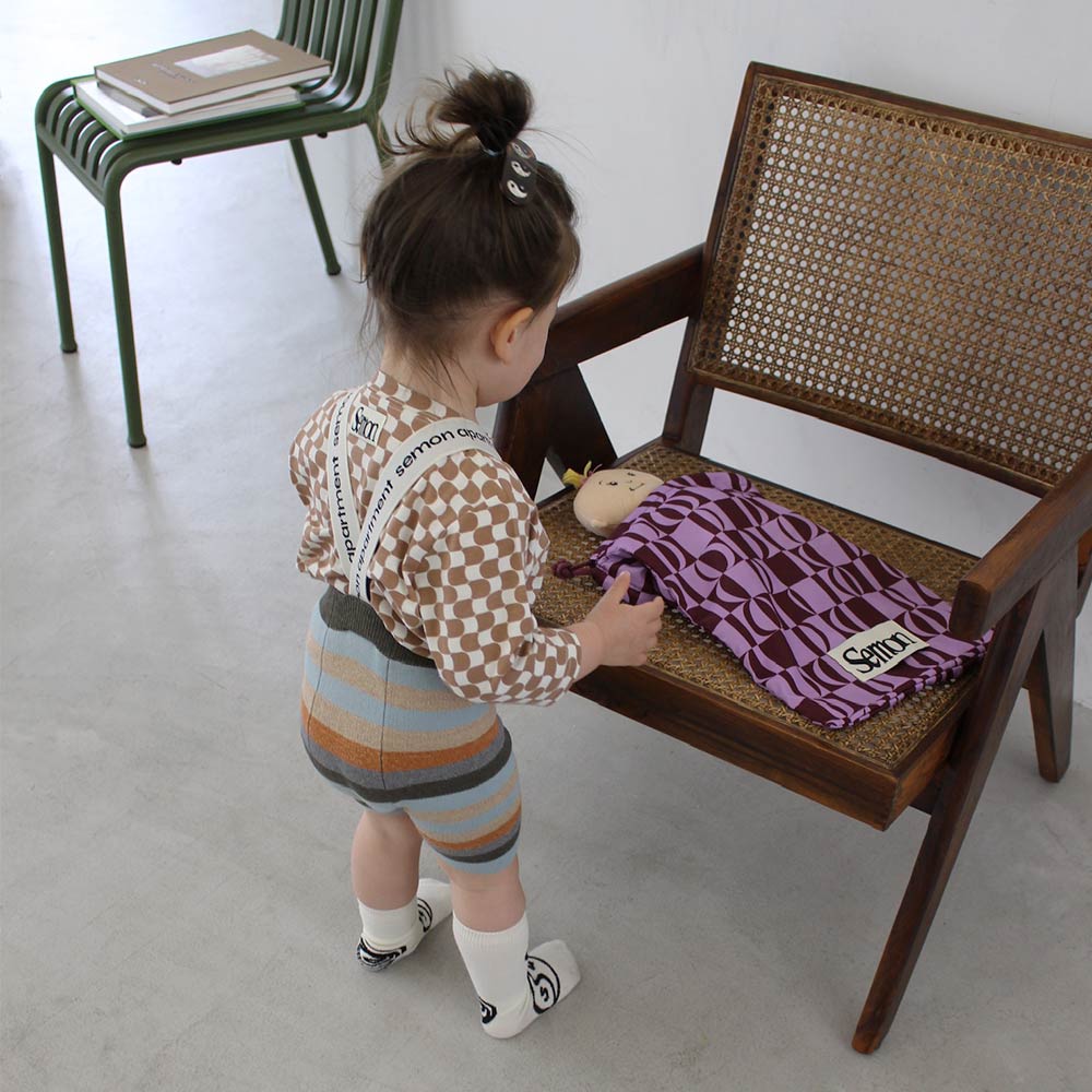 3SET PATTERN DRAWSTRING BAGS